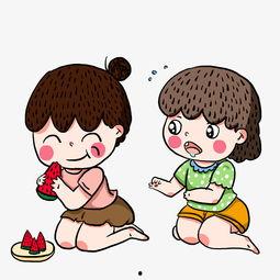 吃瓜的小孩插画视频,吃瓜小孩插画视频，带你领略纯真童趣